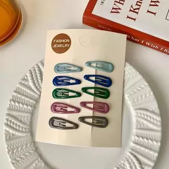 Новые 10 шт. Красочные заколки для волос в виде звезд для маленьких девочек, блестящие металлические заколки-защелки, заколки для волос, головные уборы, детские аксессуары для волос