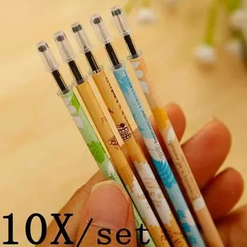 Новые 10 шт. стержней для гелевых ручек Fashion Black Ink