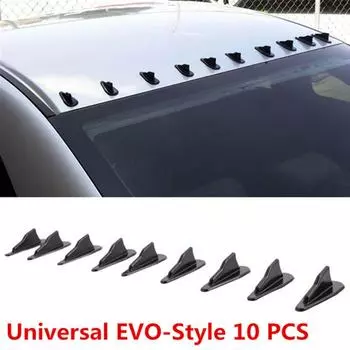 Новые 10 x Автомобильные плавники-акульи плавники на крышу в стиле EVO, спойлеры-крылья, генератор, универсальные декоративные