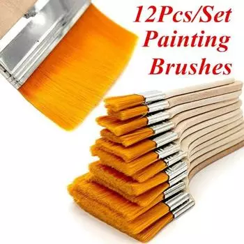 Новые 12 шт./компл. деревянные кисти для масляной живописи, акриловые художественные кисти Panit, набор инструментов Limner