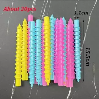 Новые 20 шт. профессиональные бигуди без нагрева, бигуди для волос без нагрева, мягкие спиральные локоны, ленивые бигуди для завивки волос