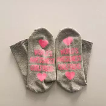 Новые 2 пары хлопковых унисекс носков с принтом букв, персонализированные носки, парные носки