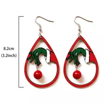 Новые 2 пары рождественских серег Легкие длинные серьги-подвески для рождественского подарка
