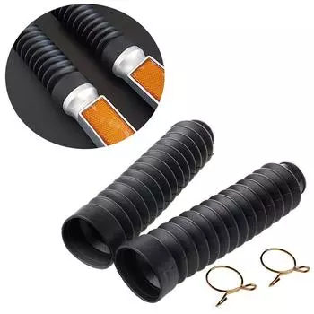 Новые 2 шт 30 мм универсальные резиновые чехлы для передней вилки мотоцикла чёрный