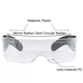 Новые 2 шт. 7-цветные киберпанк светодиодные очки-козырек для косплея, Хэллоуина, вечеринки в баре или клубе