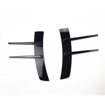 Новые 2 шт. Глянцевый черный АБС пластик Боковое крыло автомобиля Жаберная решетка Эмблема Наклейка на капот