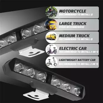 Новые 2 шт. Мотоцикл Электромобиль 6 светодиодов Вспомогательная фара Взрывная лампа-вспышка