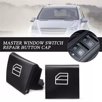 Новые 2 шт. Накладка на кнопку переключателя стеклоподъемника водительской двери слева+справа для Mercedes-Benz ML-Class