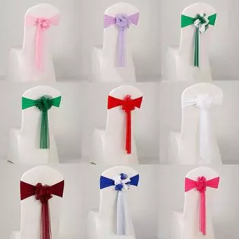 Новые 30/20/10PC спандекс стрейч стулья пояса банты стул ремень лента для пляжа банкет вечеринка событие свадьба отель украшения принадлежности 10PCS темно-фиолетового