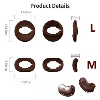 Новые 4 пары амбушюр для Samsung Galaxy Buds Live + SM-R180, коричневые