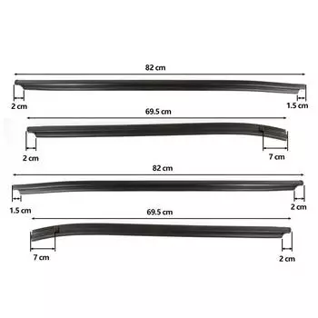 Новые 4 шт./комплект автомобильных аксессуаров наружное стекло молдинг отделка уплотнитель резиновый уплотнитель для Toyota HILUX SR5 четыре двери 2005-2015