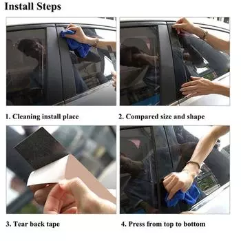 Новые 4 шт. Накладки на стойки B боковых окон дверей для F-150 4-дверный 2015-2021