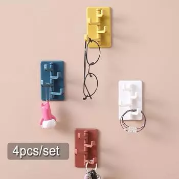 Новые 4 шт. настенные крючки, вешалка для кухни, ванной комнаты, домашний декор, держатели, стойки