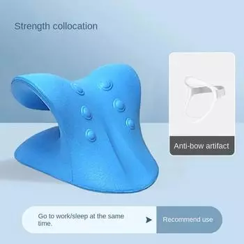 Новые 4 шт. С-образная шейная подушка, выпрямляющая подушка, корректор искривления шеи, наклон вперед, восстановление сна, шейный массажер