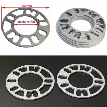 Новые 4 шт. Серебристый сплав Алюминий Автомобиль Авто Колесо Проставки Адаптер Шайбы Пластина 4/5 Шпильки 5 мм