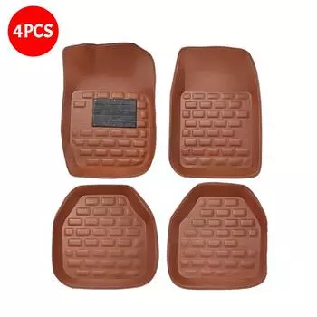 Новые 4 шт. универсальные автомобильные коврики для ног ковры для стайлинга автомобиля противоскользящие полный комплект ковров напольные коврики для автомобильных аксессуаров чёрный