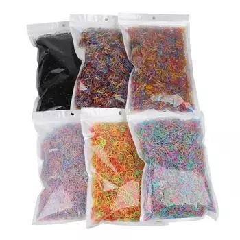 Новые 500 шт.--2000 шт. цветные резиновые кольца одноразовые резинки для волос держатели для хвостиков резинки детские аксессуары для волос