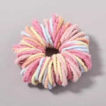 Новые 50/100 шт. Резинки для волос для девочки, конфетного цвета, эластичные, резинка для волос, детская повязка на голову, резинка-скранчи, аксессуары для волос