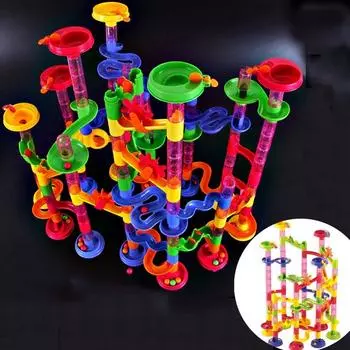 Новые 58 шт. Marble Run Race для детей, мальчиков, строительные блоки, творческая игра-головоломка, игрушка