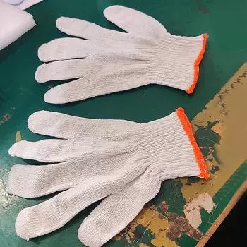 Новые 5 пар хлопковых защитных рабочих перчаток для отделки, уборки, покраски, работы