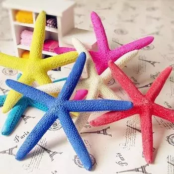 Новые 5 шт. искусственные морские звезды морские звезды смоляные украшения пляжный декор аквариумный декор морской домашний декор свадебный декор случайный