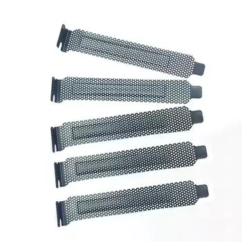Новые 5x Черные Сетчатые Жесткие Стальные Заглушки Слотов PCI Кронштейн Пылевой Фильтр Комплект Заглушек