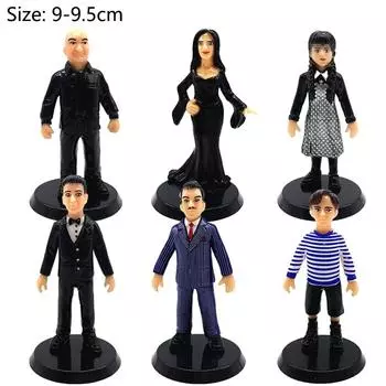 Новые 6 шт. Аниме фигурки Среда, топперы для торта для детской тематической вечеринки