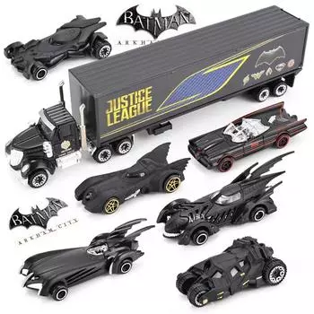 Новые 6 шт. Бэтмобиль Модель автомобиля из сплава 1:64 Batman Tumbler 6 Generation Combination Home Decor Car Collection Toys For Children