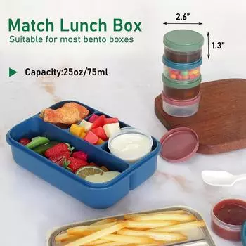 Новые 6 шт. контейнеров для заправки салата с герметичными крышками для пикников и путешествий