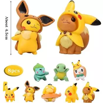 Новые 6 шт. Мини Милые Подарочные Фигурки Пикачу для Украшения Вечеринки