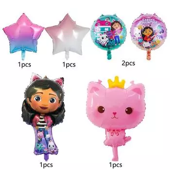 Новые 6 шт. воздушных шаров для вечеринки в честь дня рождения куклы Габби для детского душа, раскрытия пола