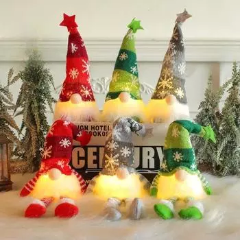 Новые 6 стилей светящийся гном рождественский безликий кукла веселое рождественское украшение для дома Navidad Natal подарок на Новый год рождественские подарки