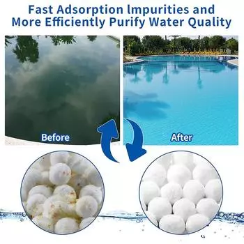 Новые 700 г / 1,5 фунта Шарики для фильтра бассейна Для плавательного бассейна и ванны Все системы песочных фильтров