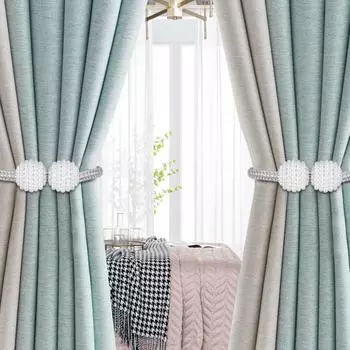 Новые 8-1 шт. магнитные зажимы для штор с жемчугом, держатели для штор, зажимы для пряжек, подвесные шарообразные пряжки, аксессуары для декора штор 1PC розовый