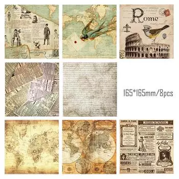 Новые 8 шт. DIY Креативные Акварельные Нарисованные От Руки Ветер Готический Ветер Фон Наклейки