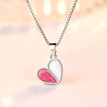 Новые 925 пробы стерлингового серебра женские ожерелья модные роскошные милые сердечки-подвески ключицы цепи ювелирные изделия подарок длина 45 см