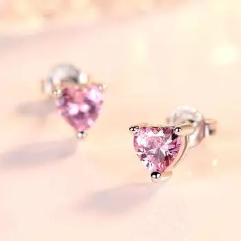 Новые 925 пробы стерлингового серебра женские серьги-гвоздики модные персонализированные универсальные в форме сердца высокого качества модные серьги-гвоздики ювелирные изделия подарок
