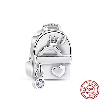 Новые 925 Серебряные чемоданы сумки рюкзаки сумки для покупок Подвеска Классические бусины подходят оригинальные подвески браслет DIY ювелирные изделия