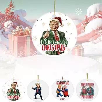 Новые акриловые плоские преувеличенные рождественские украшения в виде рогов для дома и праздника One Size