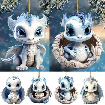 Новые акриловые рождественские подвесные украшения DIY Craft Car Home Рождественская елка Праздничная атмосфера Украшение Подвеска Креативная новогодняя подвеска 1PCS