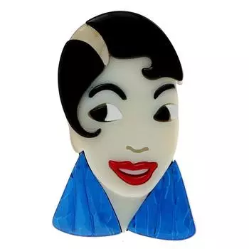 Новые акриловые забавные броши для девочек для женщин, булавка из ацетатного волокна, абстрактный портретный дизайн, модные украшения