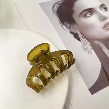 Новые акриловые заколки для волос 6 см конфетных цветов для женщин, модный зажим-краб для фиксации хвостика, заколка для волос, аксессуары для волос для девочки