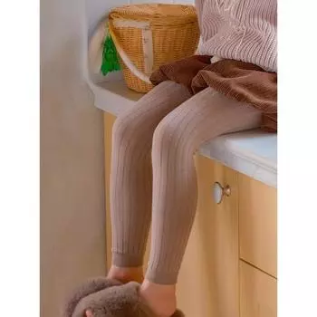 Новые эластичные колготки, детская верхняя одежда, повседневные брюки, новые детские брюки, леггинсы, колготки, однотонные хлопковые эластичные детские вязаные брюки 0-1Years(S) темно-серого