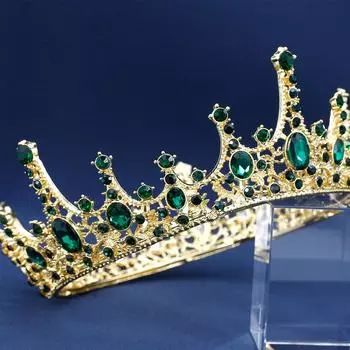 Новые элегантные свадебные аксессуары с бриллиантовой оправой, украшения для свадебной вечеринки в виде короны 13.5CM