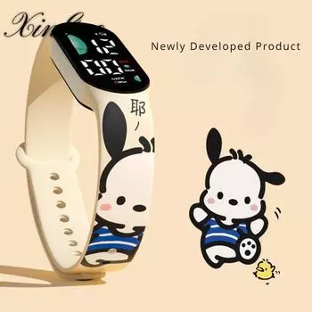 Новые электронные часы с героями мультфильмов для учащихся начальной школы, милые детские спортивные часы со светодиодной подсветкой и мультяшным принтом