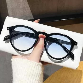 Новые эллиптические солнцезащитные очки в маленькой оправе с небольшим ароматом, универсальные легкие, роскошные, модные и минималистичные солнцезащитные очки чёрный/серый