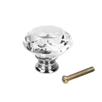 Новые алмазные ручки для ящика, мебельная ручка с винтом, домашний декор
