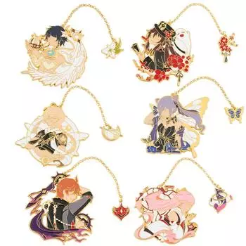 Новые эмалевые булавки Genshin Impact Xiao Kaedehara Kazuha Venti брошь-фигурка металлический значок пуговица коллекция сувенир косплей подарок как