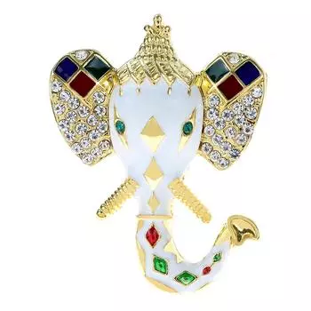 Новые эмалированные броши с большим слоном для женщин, булавка в виде животного, ювелирные изделия для свадебной вечеринки, модные аксессуары, высокое качество