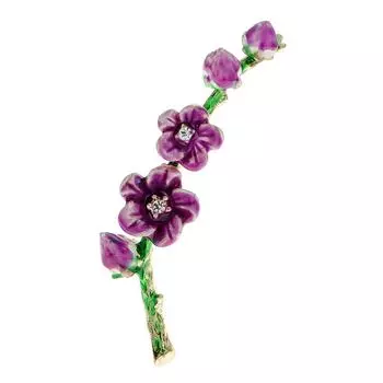 Новые эмалированные броши с цветком сливы для женщин, элегантное платье, булавка, 2 цвета, аксессуары для растений, хороший подарок